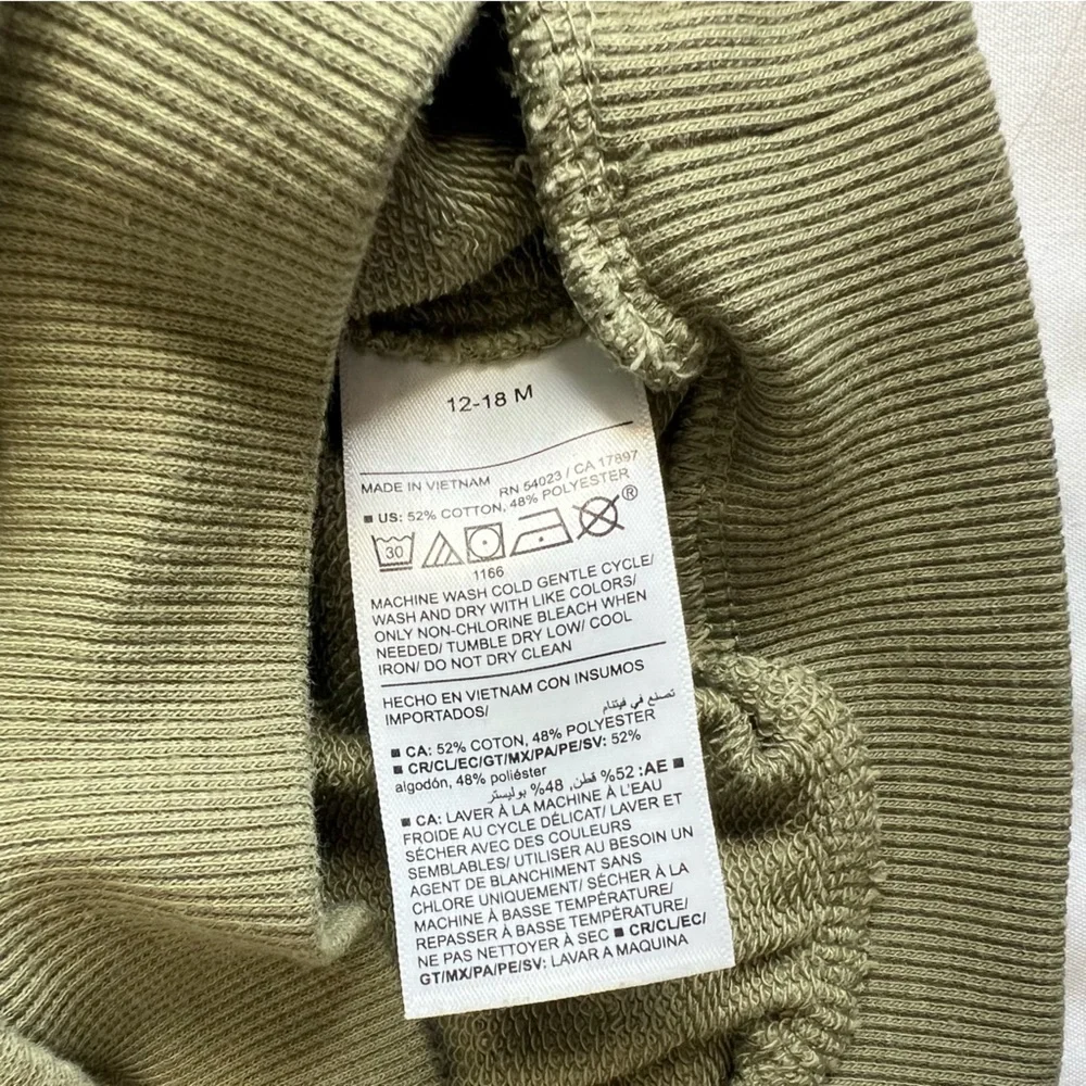 Old Navy Olive Green Kids Matching Pant Set Size 12-18 Months
